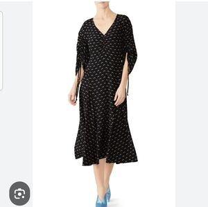 Open ceremony rainbow silk dress